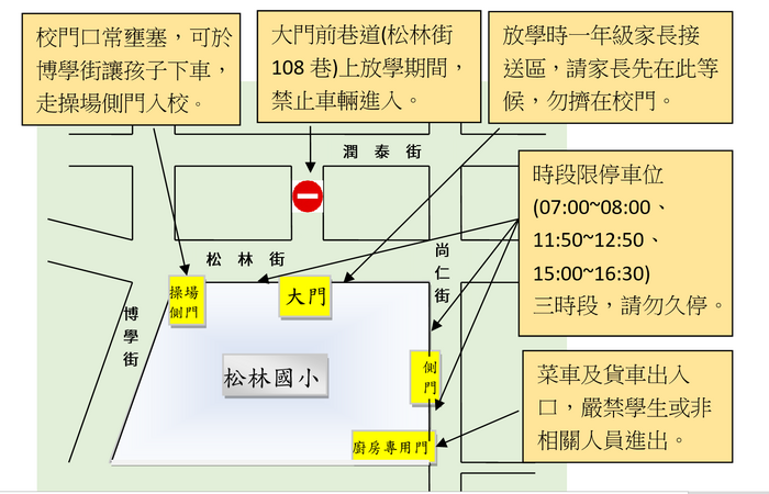 新竹縣松林國小上放學家長配合事項圖片